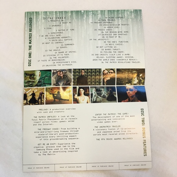 Matrix Reloaded DVD Wide Screen Edition - Picture 6 of 6